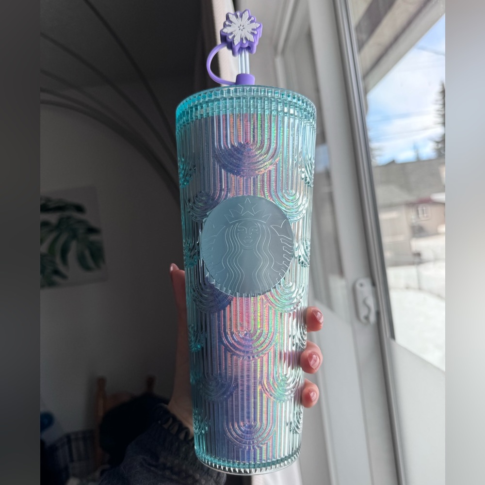 Iridescent Blue Shell Starbucks Cup